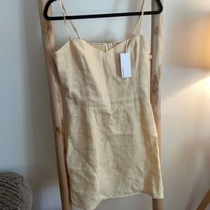 Reformation Cream Mini Dress